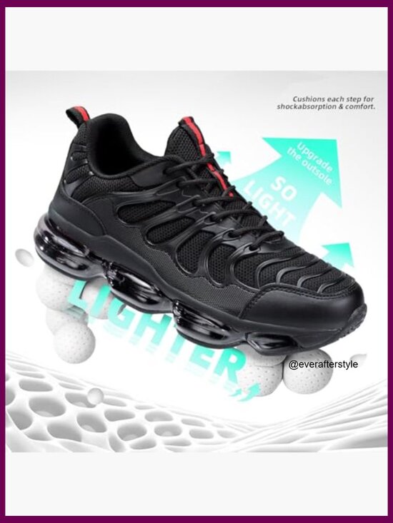 Men\'s Athletic Walking Shoes with Air Cushion Design and Non-Slip Sole main image 4